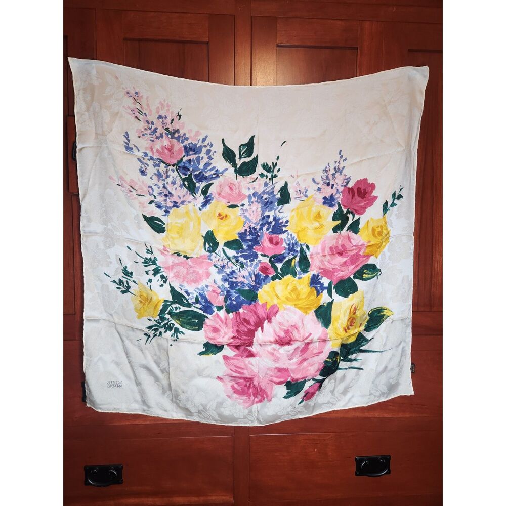 Alcott & Andrews Multicolored Floral Bouquet Scarf